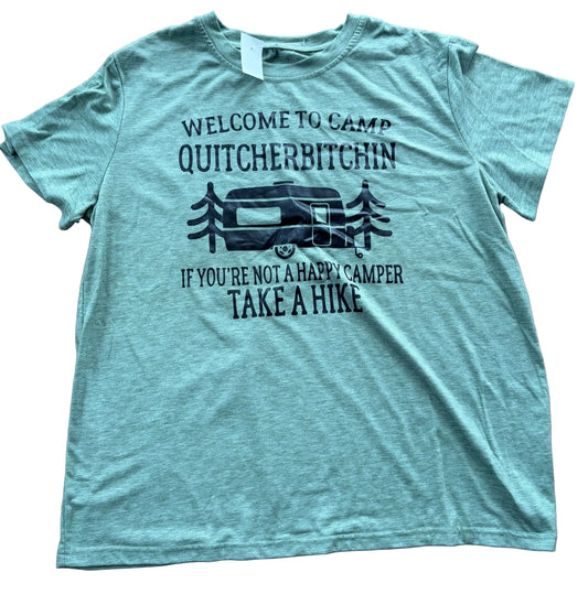 Funny camping camper graphic tee shirt 