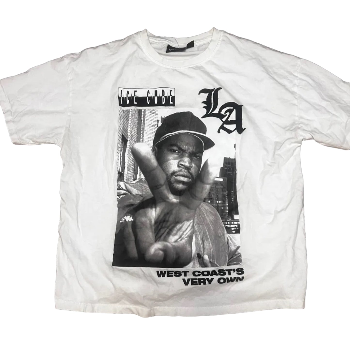Ice Cube LA West Coast Thrifted Vintage Graphic Tee size XL