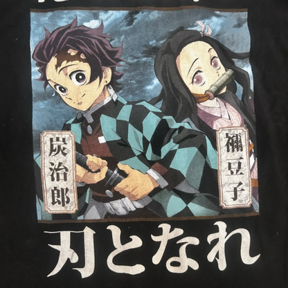 Demon Slayer Thrifted Vintage Graphic Tee Size Large
