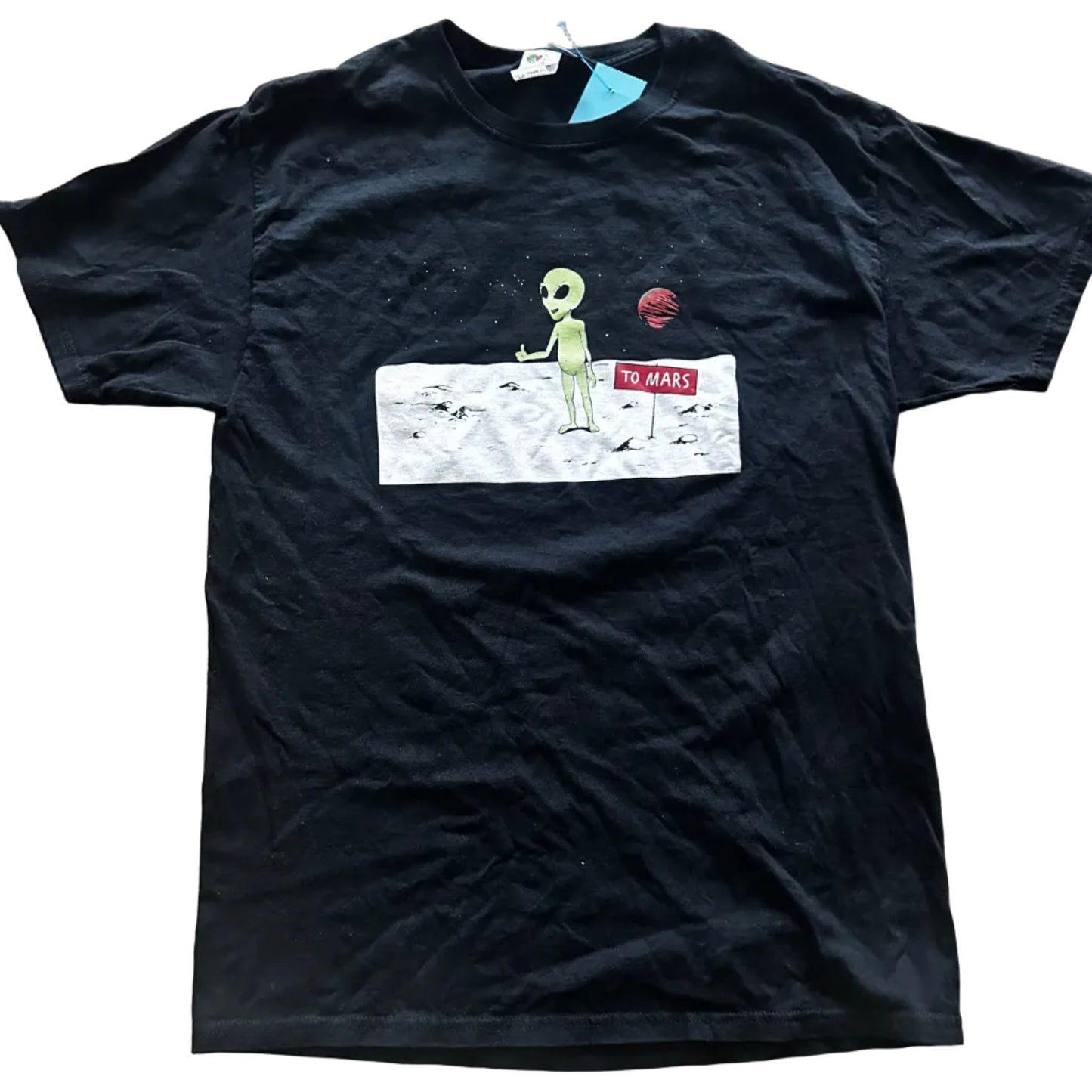 To Mars! Alien Thrifted Vintage Graphic Tee size Medium