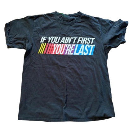 Ricky Bobby, “if you ain’t first your last” Funny Thrifted Graphic Tee Size Adult Large