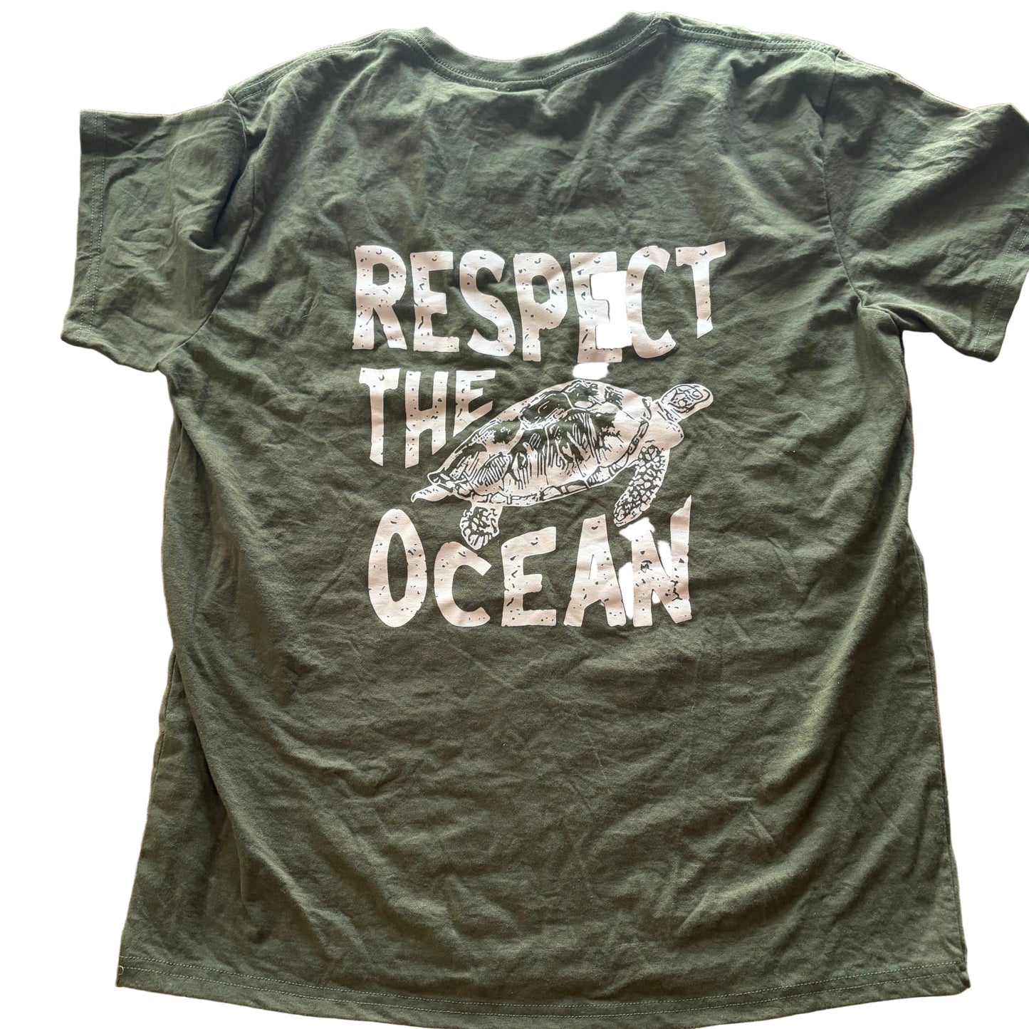 Respect The Ocean Thrifted Graphic Tee Size Adult XL