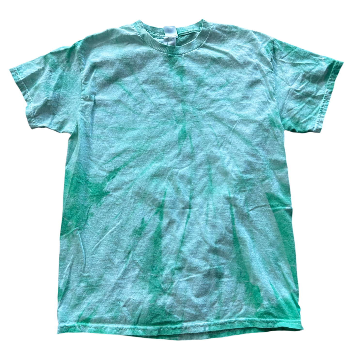 Green tie-dye t-shirt vintage and retro thrifted tee shirt