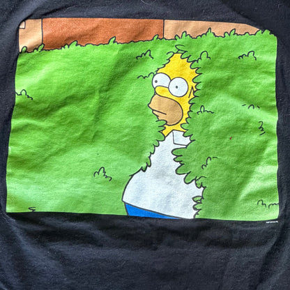 The Simpsons Homer melting into a bush Thrifted Graphic Tee Size Large