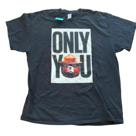 Smokey The Bear “Only You” Thrifted Graphic Tee Size Adult Size X-Large