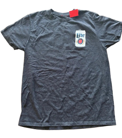 Miller Lite Thrifted Graphic Tee Size Adult Large