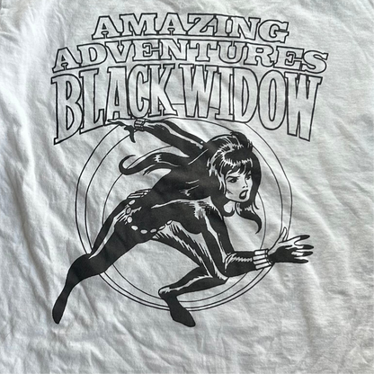 Marvel Black Widow Thrifted Vintage Graphic Tee Size Medium