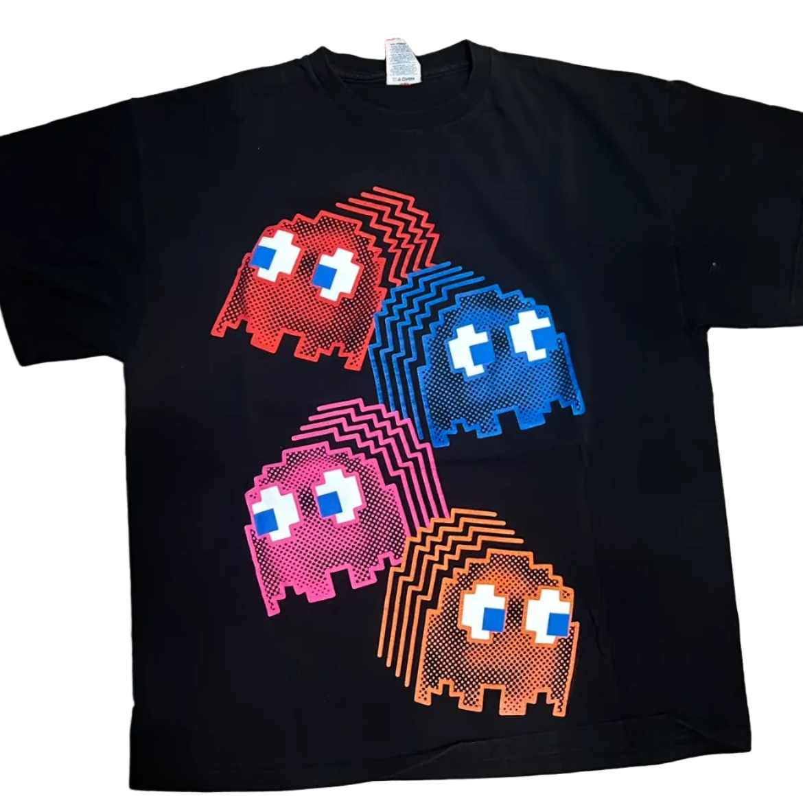 pac man black  tee shirt vintage style 
