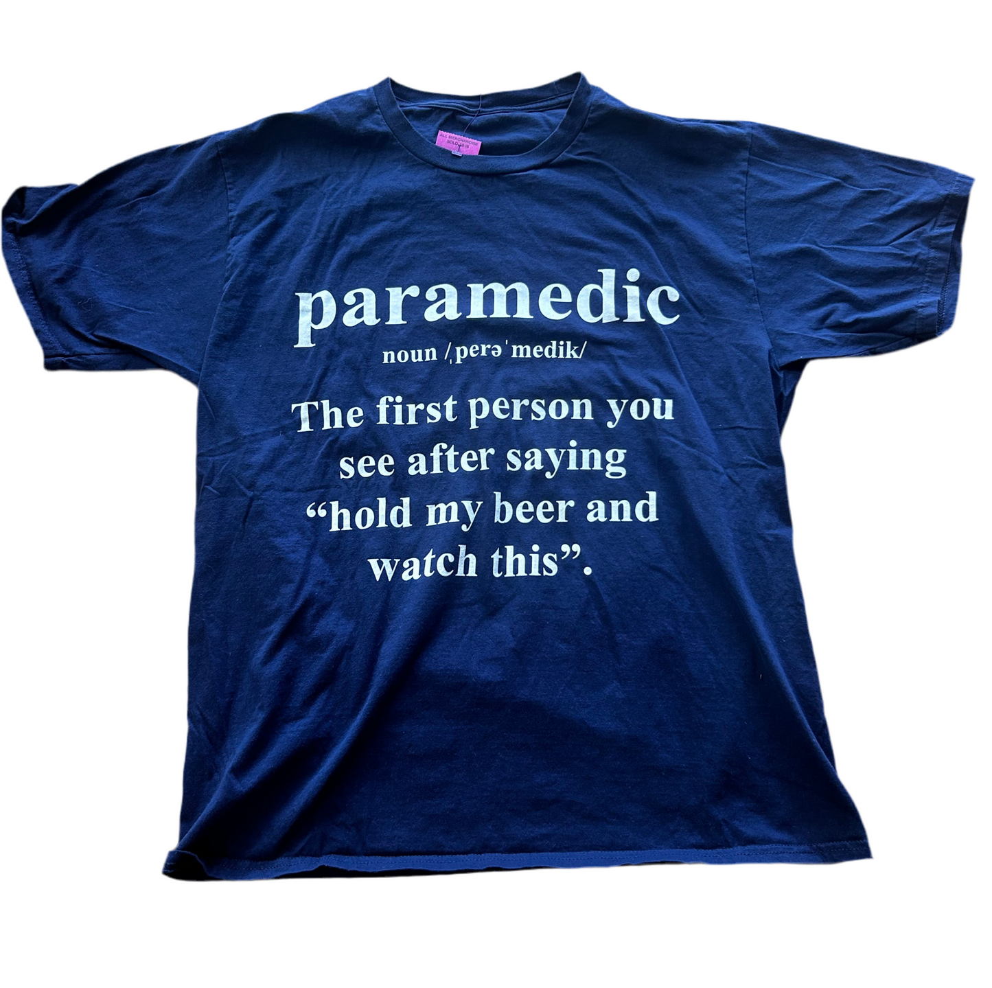 Funny Paramedic Thrifted Vintage Graphic Tee Size Medium