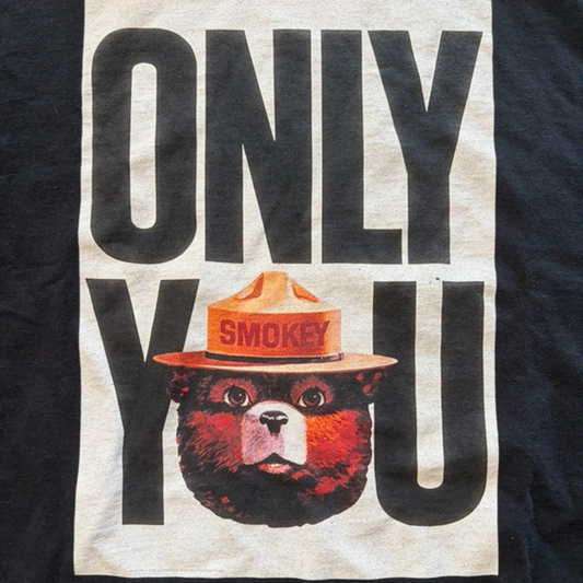 Smokey The Bear “Only You” Thrifted Graphic Tee Size Adult Size X-Large