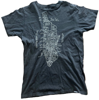 NYC Neighborhoods Thrifted Vintage Graphic Tee Size Large