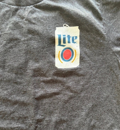 Miller Lite Thrifted Graphic Tee Size Adult Large