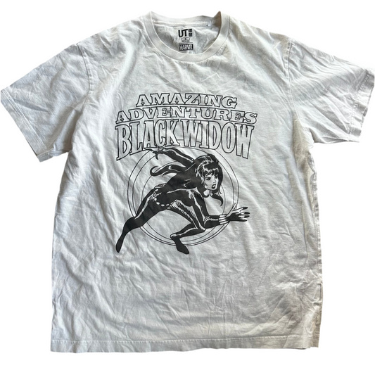 Marvel Black Widow Thrifted Vintage Graphic Tee Size Medium