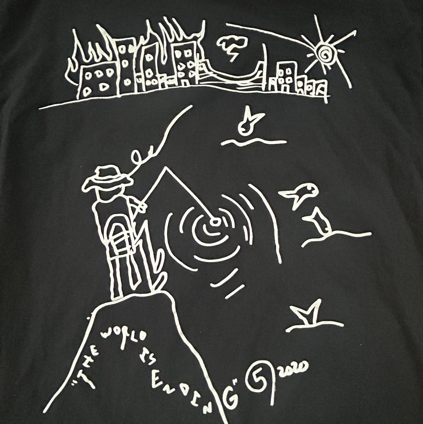 The World Is Ending Thrifted Tee Shirt Size XL