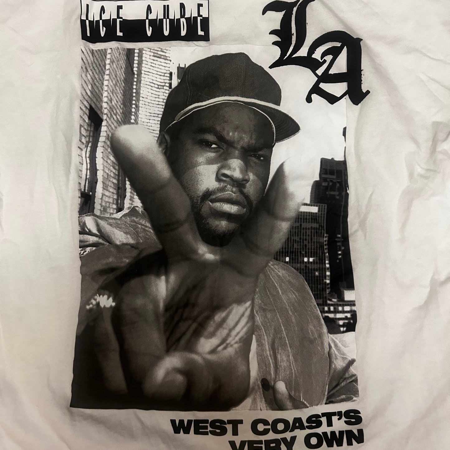 Ice Cube LA West Coast Thrifted Vintage Graphic Tee size XL