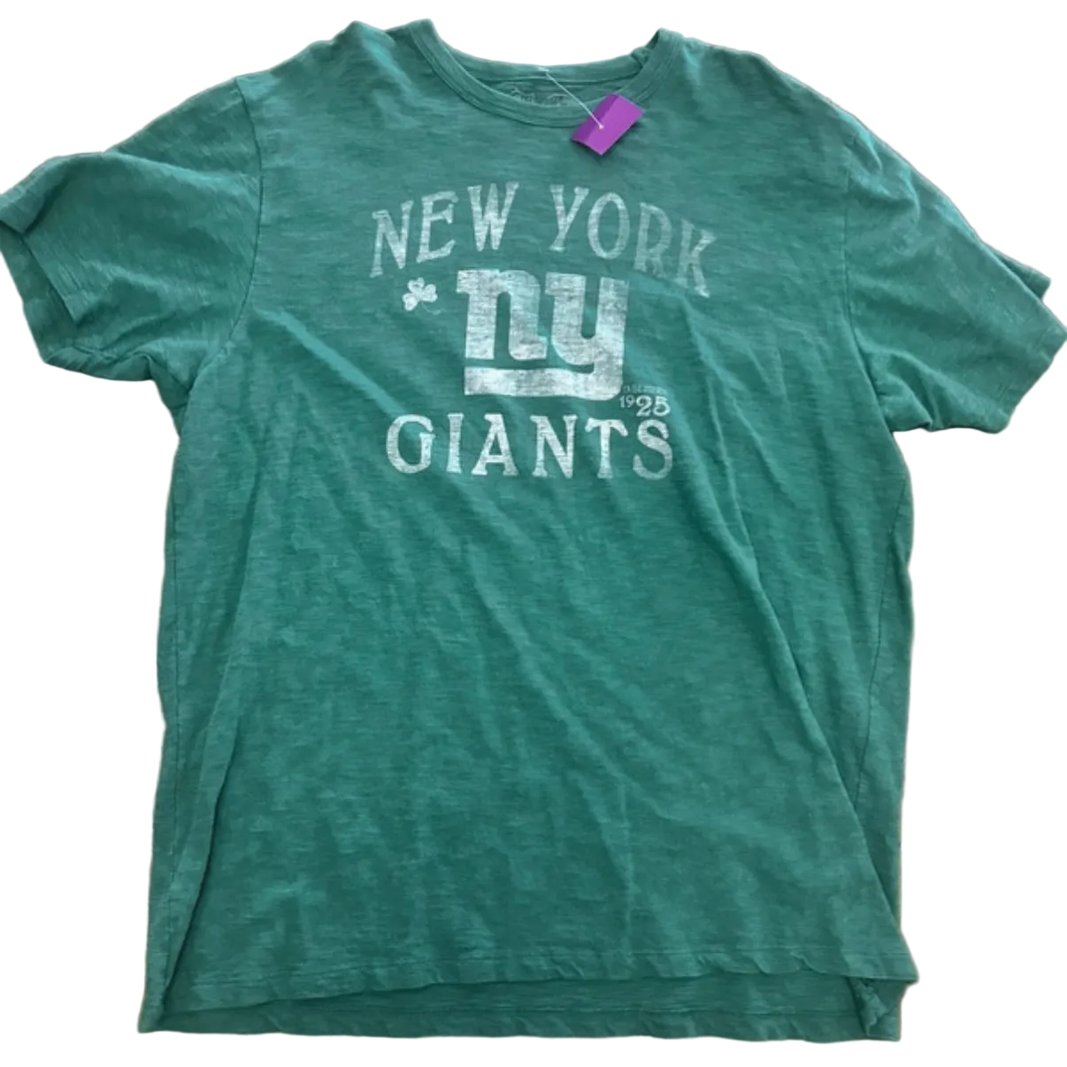 New York Giants Irish Style Thrifted Graphic Tee Size Adult Size XXL