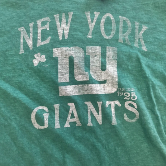 New York Giants Irish Style Thrifted Graphic Tee Size Adult Size XXL