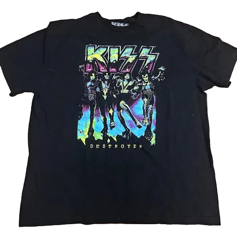 Kiss Destroyer Vintage Thifted Graphic Tee Shirt